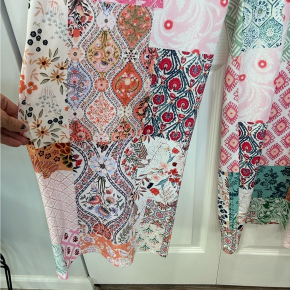 Colorful Patchwork Wide-Leg Pants - Picture 4 of 6